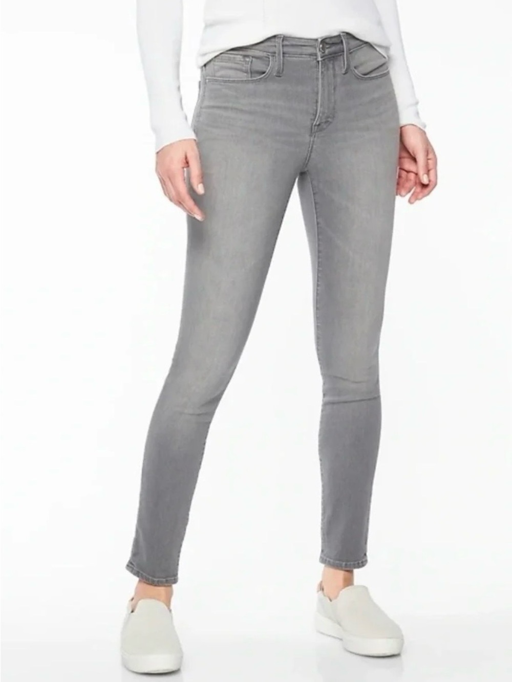 Athleta Sculptek Gray Jeans Size 6